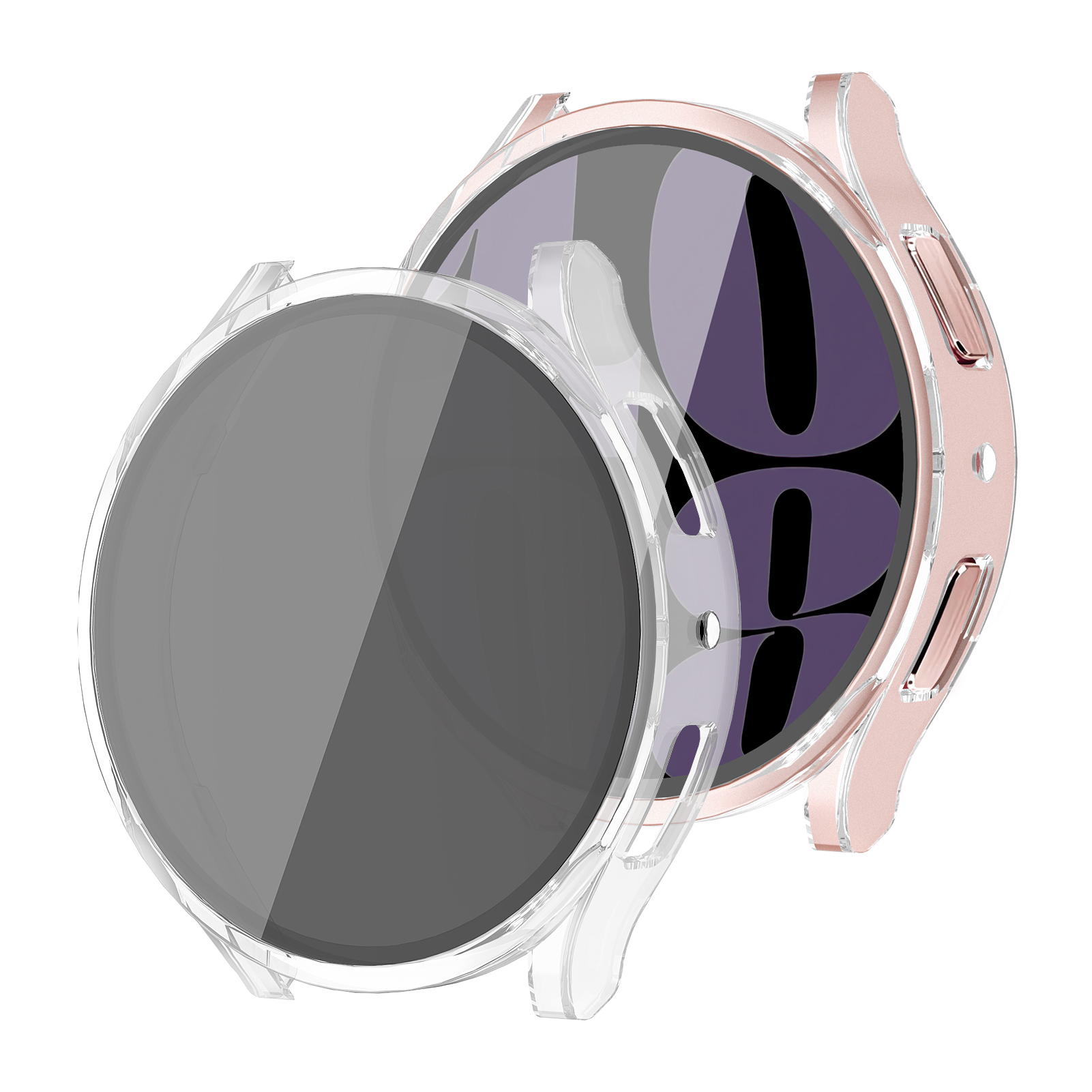 Samsung Smartwatch Accessories - サムスンギャラクシーウォッチ7用の強化ガラスとプライバシーケース,スパイ防止,保護カバー,44mm, 40mm, 6
