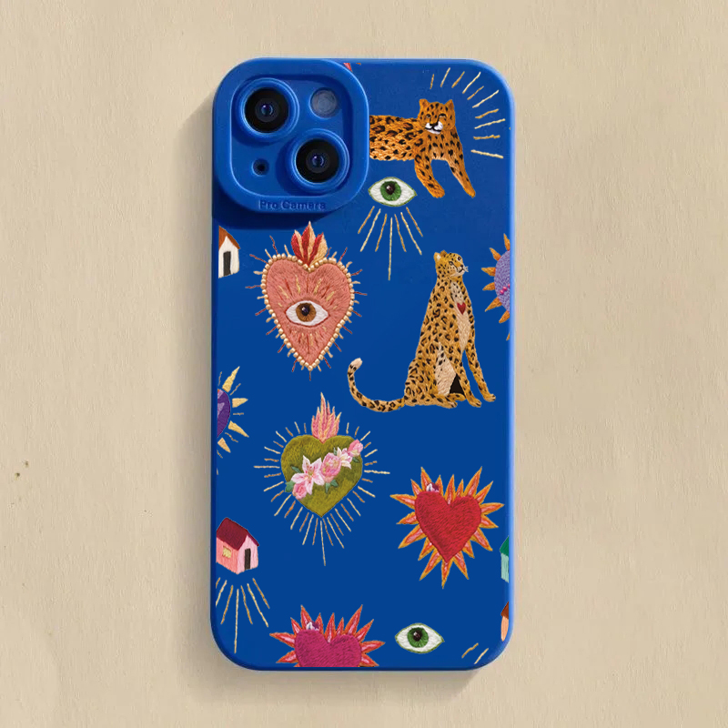 Samsung Galaxy A55 - 花柄のヒョウ柄アイフォンケース、Samsung Galaxy S26 S25 Ultra S24