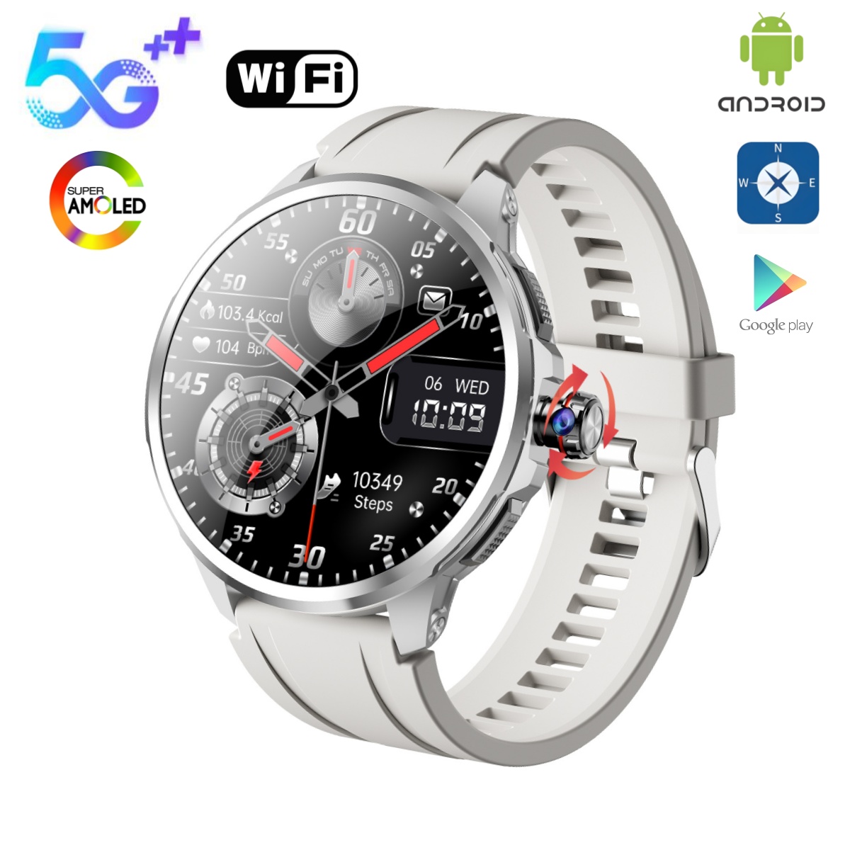 Smartwatch Instagram - 4G 5G LTE Android システム 1.95