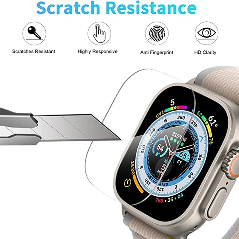 強化ガラス Apple Watch Ultra 1 2 3  - Watch Face Protector のレビューと価格
